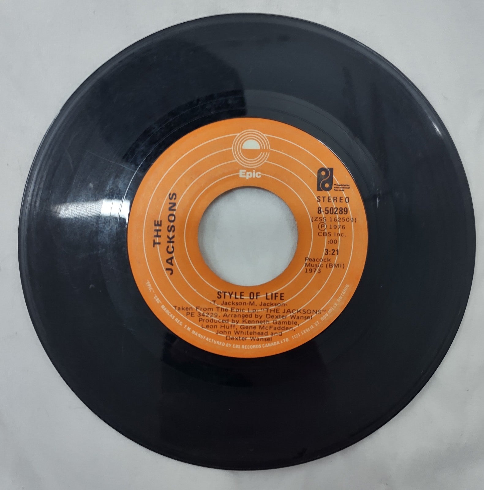 The Jacksons: Enjoy Yourself / Style of Life 45 RPM Vinyl Epic 8-50289
