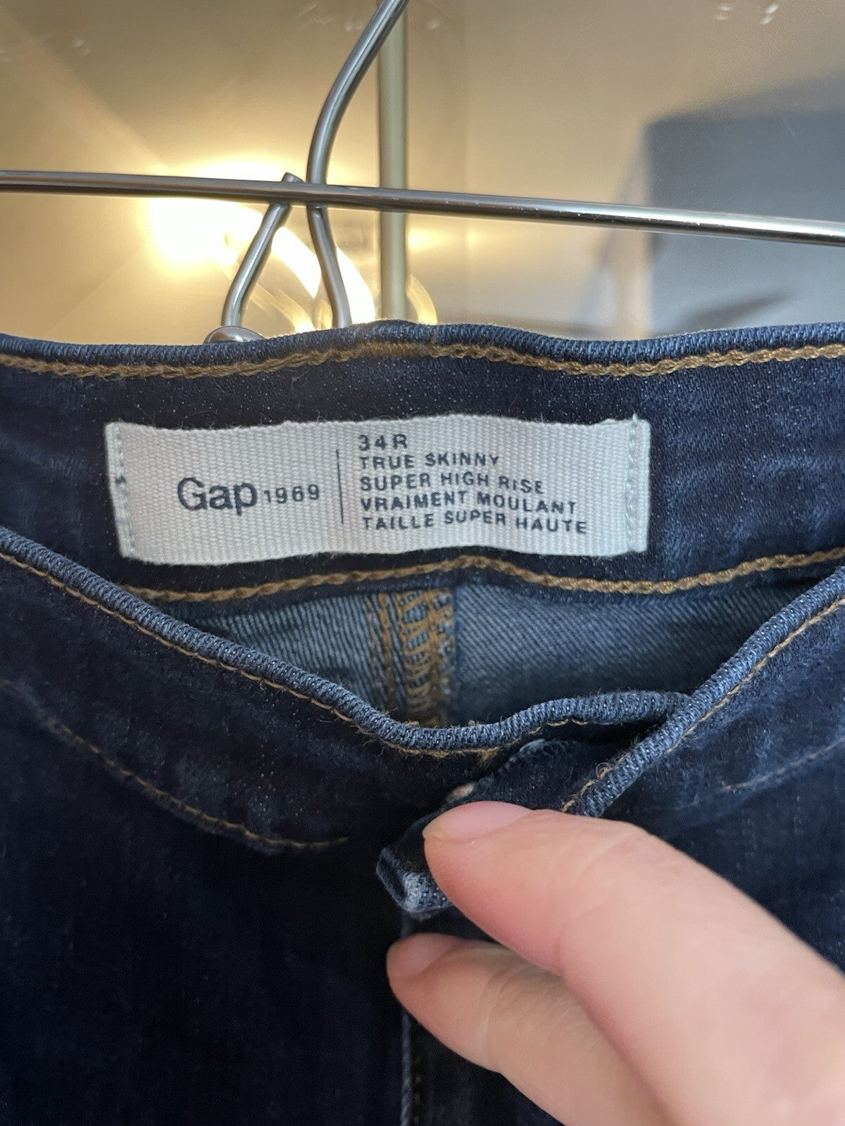 Gap High Rise Skinny Jeans Dark Wash Women's Size 34R Denim Pants