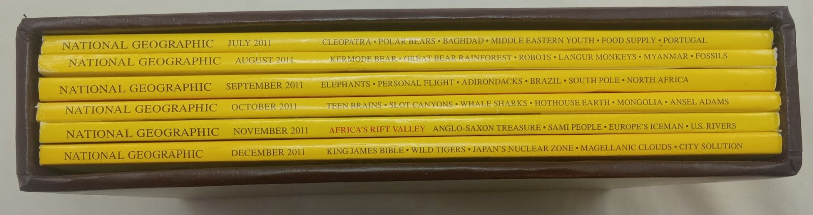 Nat Geo Magazine With Slipcover July To December 2011