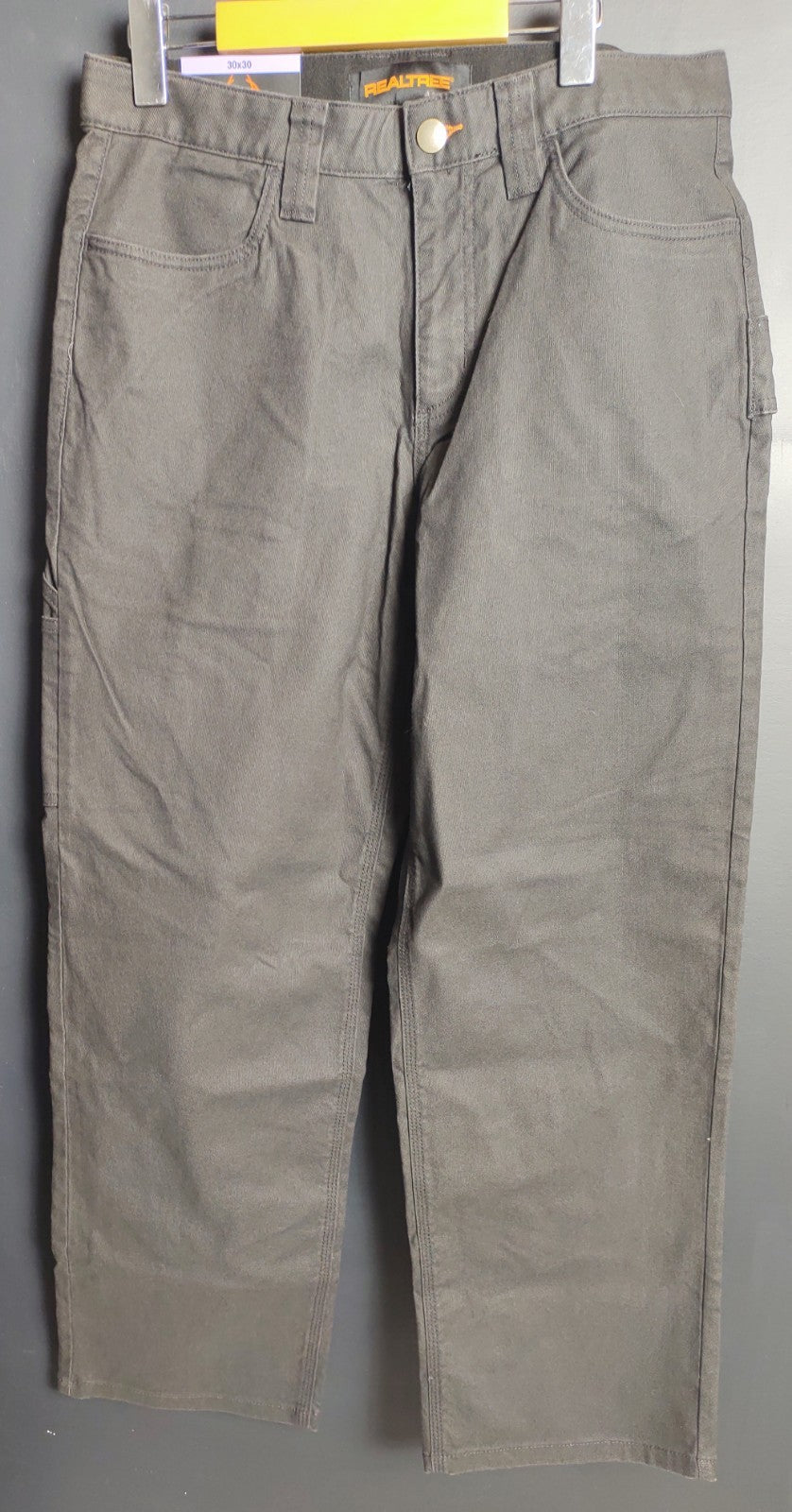 Realtree Pants NWT Men’s 30x30 Dark Grey Canvas Outdoor Hunting Workwear
