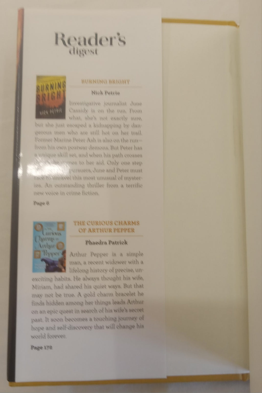 Readers Digest Condensed Books Vol 4 2017 Hardcover - Near Mint