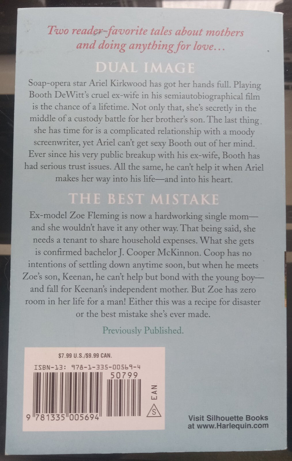 A Mother's Love by Nora Roberts PB 2-in-1 Romance Women’s Fiction