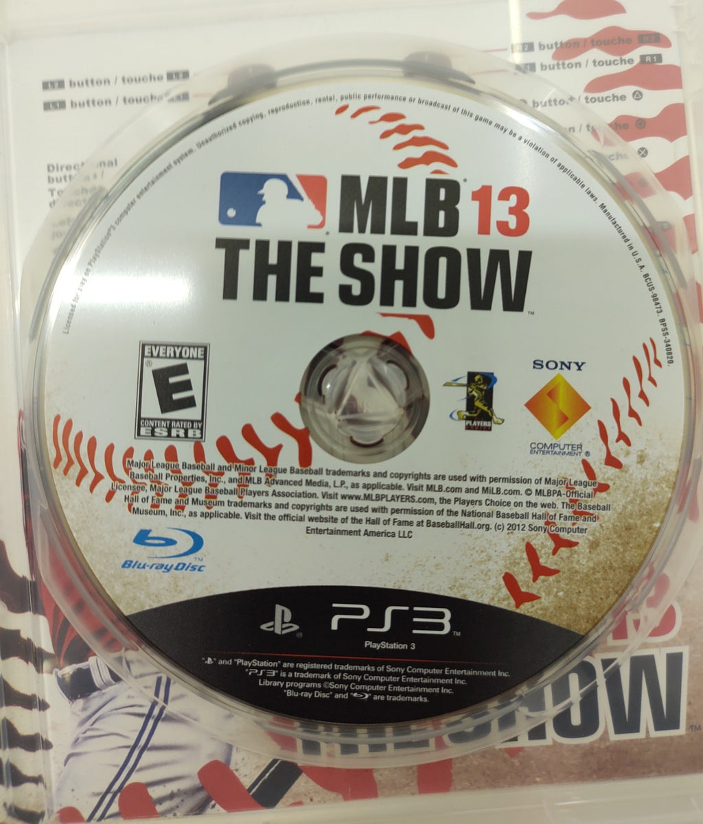 MLB 13 The Show (Sony PlayStation 3, 2013) PS3 Baseball Video Game