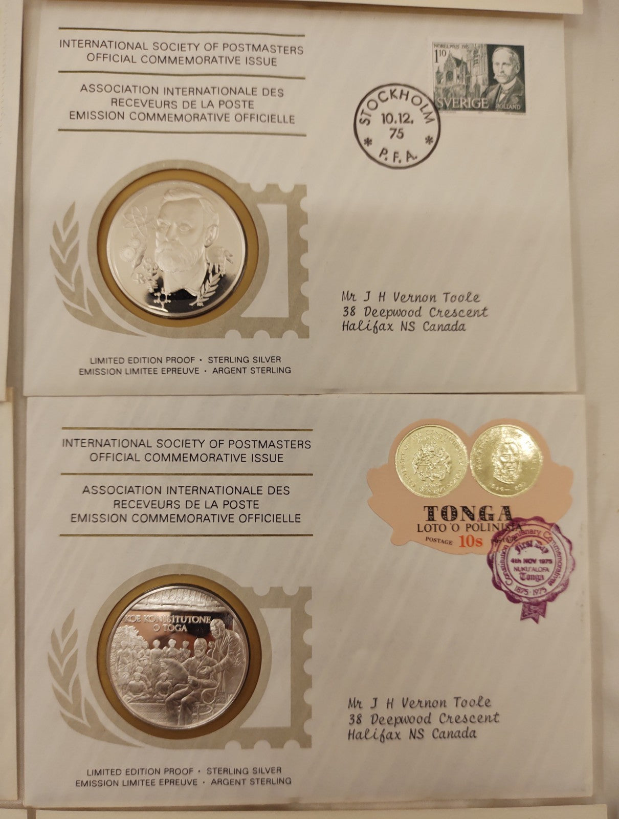 24 ISPM Sterling Silver Proof Medals 1975–76 w/ FDC Envelopes & COAs – Mint