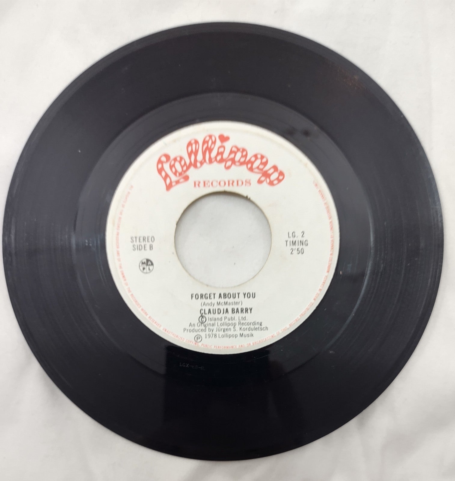 Claudja Barry – Boogie Woogie Dancin’ Shoes 7” Lollipop LG-2 Canada 1978