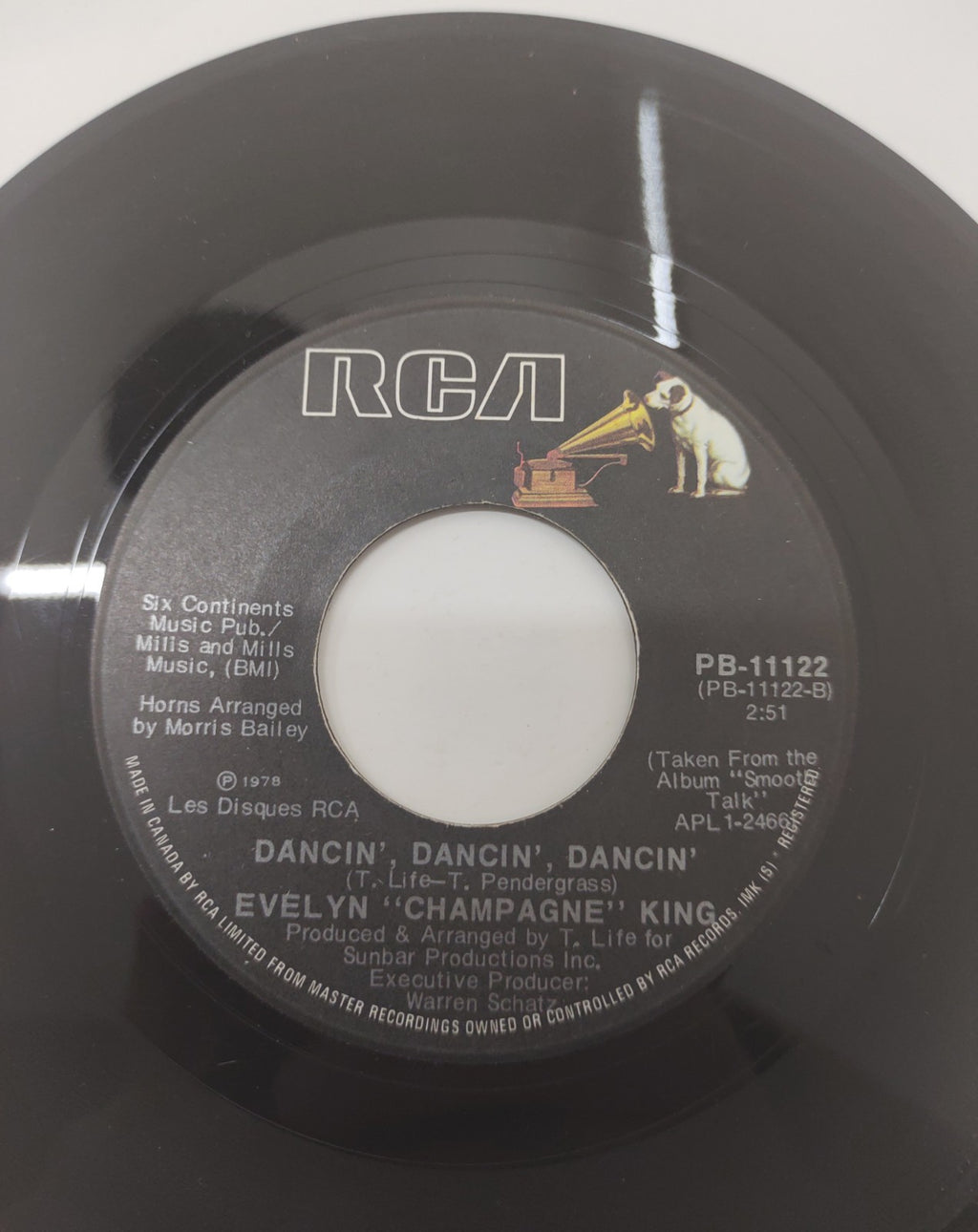 Evelyn Champagne King Shame / Dancin’ 7" 45 RPM Vinyl Record 1978 RCA Victor