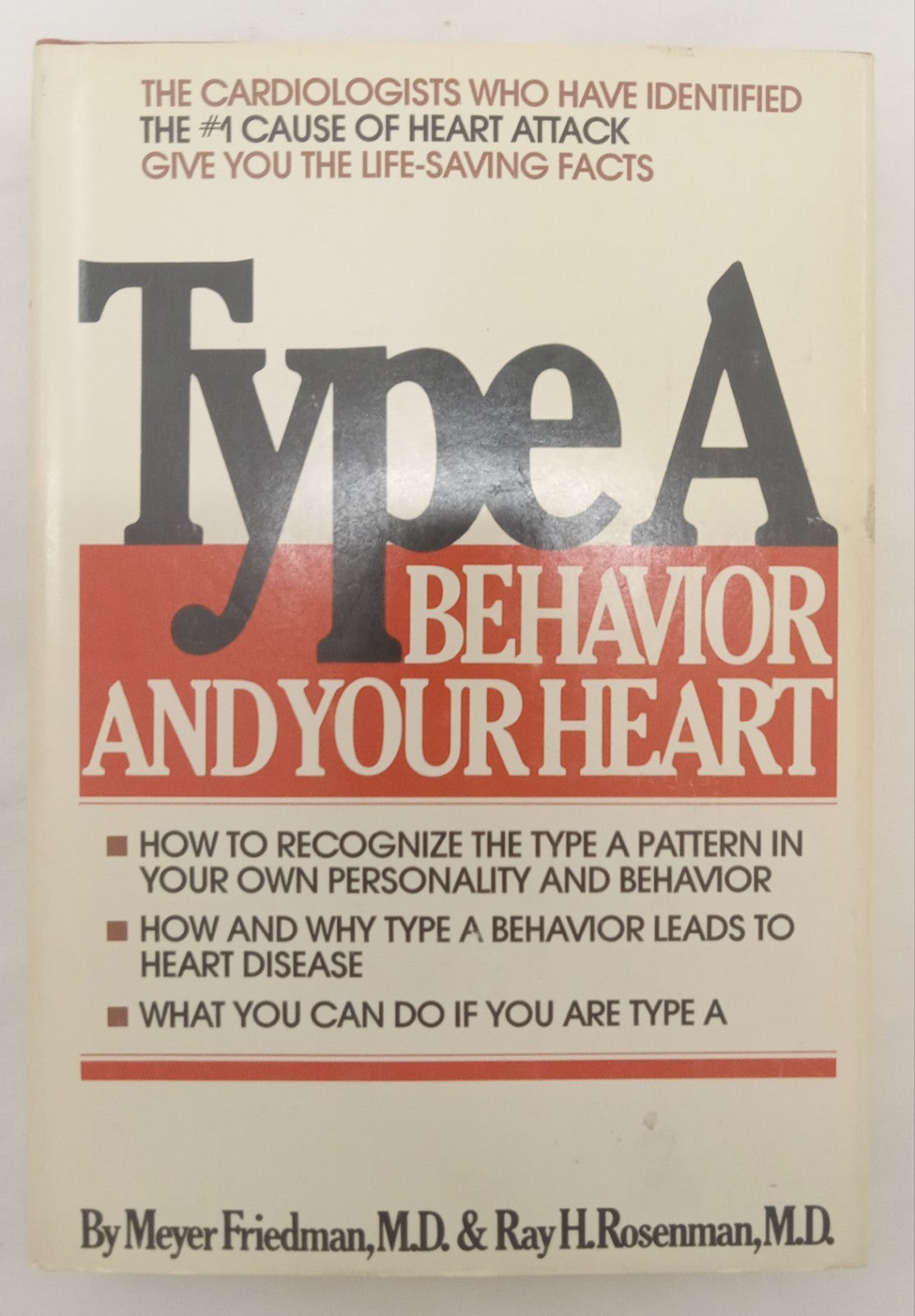 Type A Behavior and Your Heart Friedman Rosenman Vintage Health Book 1974