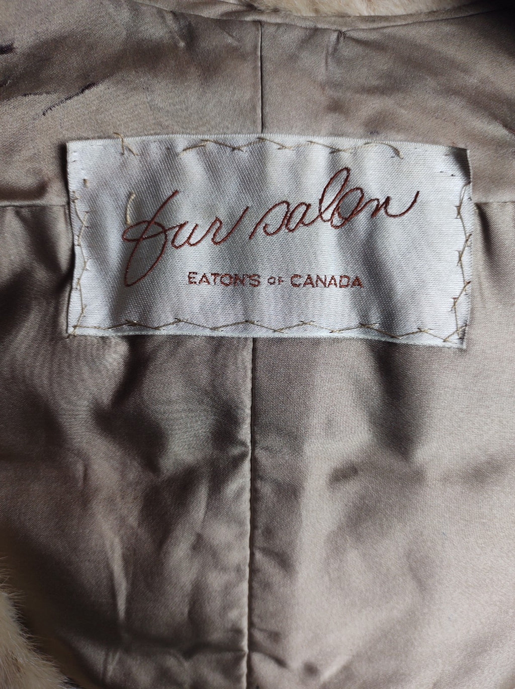 Eatons of Canada Fur Salon Real Mink Bolero Jacket Vintage Fur Cropped Pullover