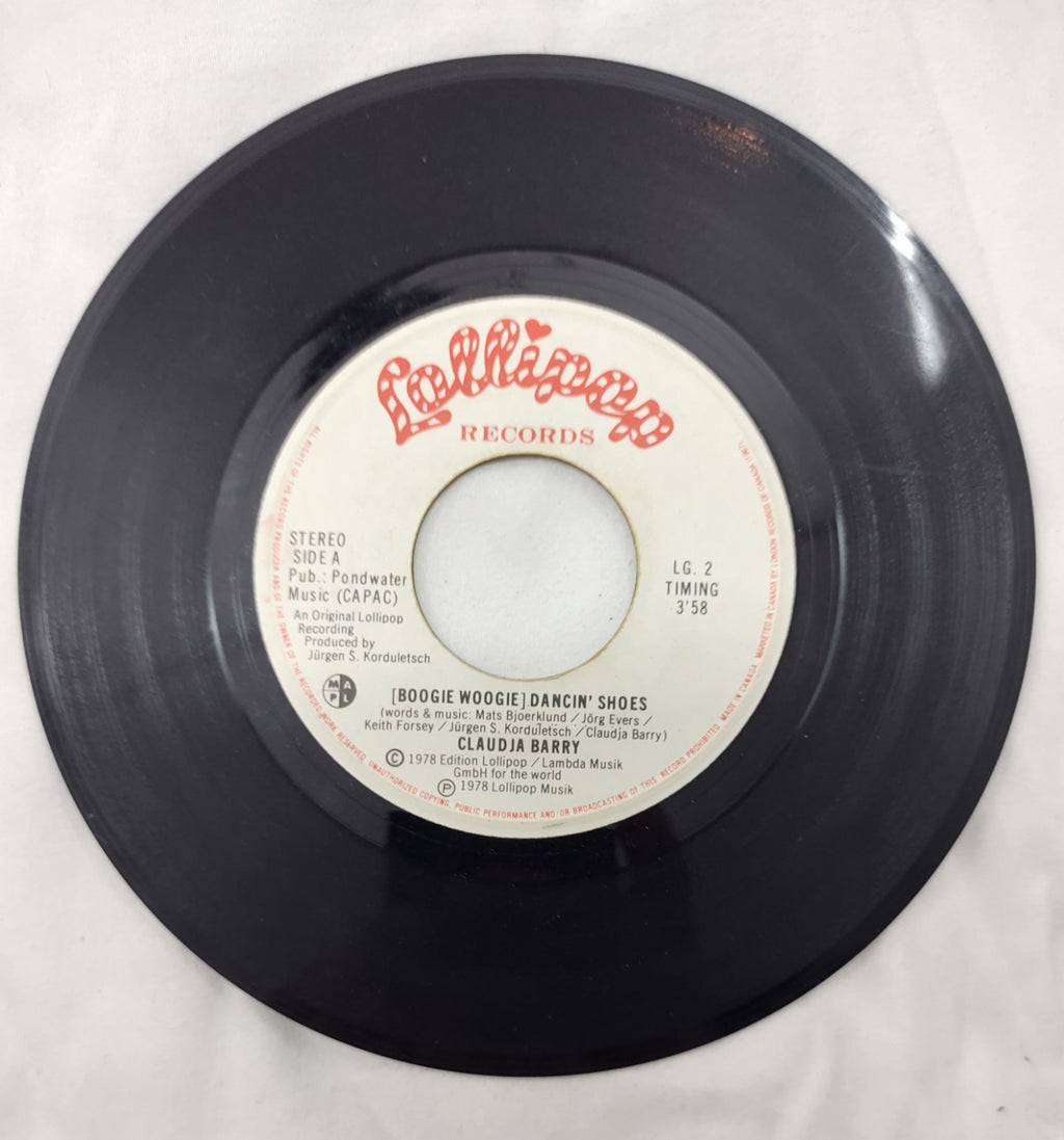 Claudja Barry – Boogie Woogie Dancin’ Shoes 7” Lollipop LG-2 Canada 1978
