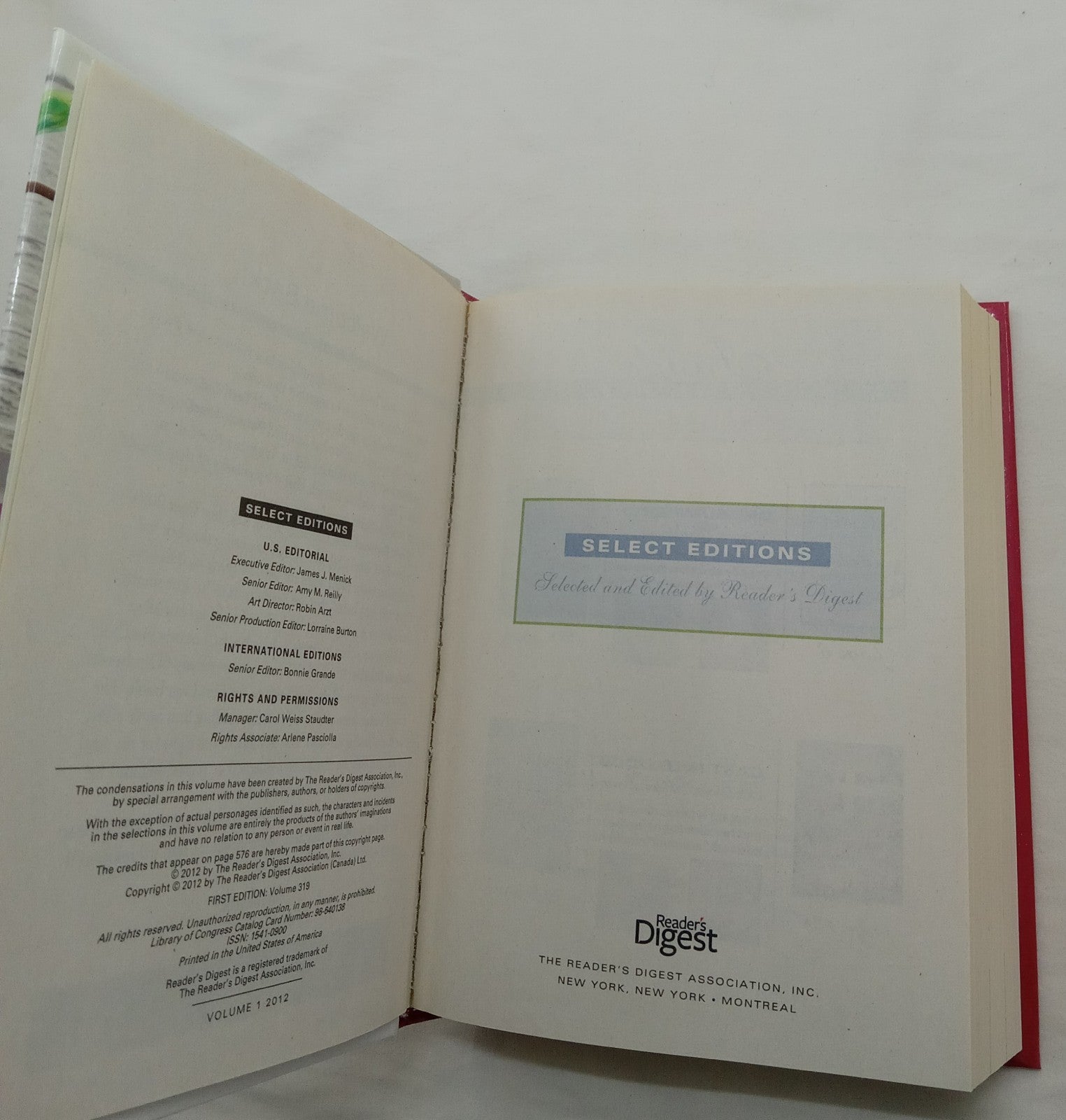 RD Sel Ed HC w/DJ Vol 1 2012 | NM 1st Ed Anthology Bestseller Fiction Drama