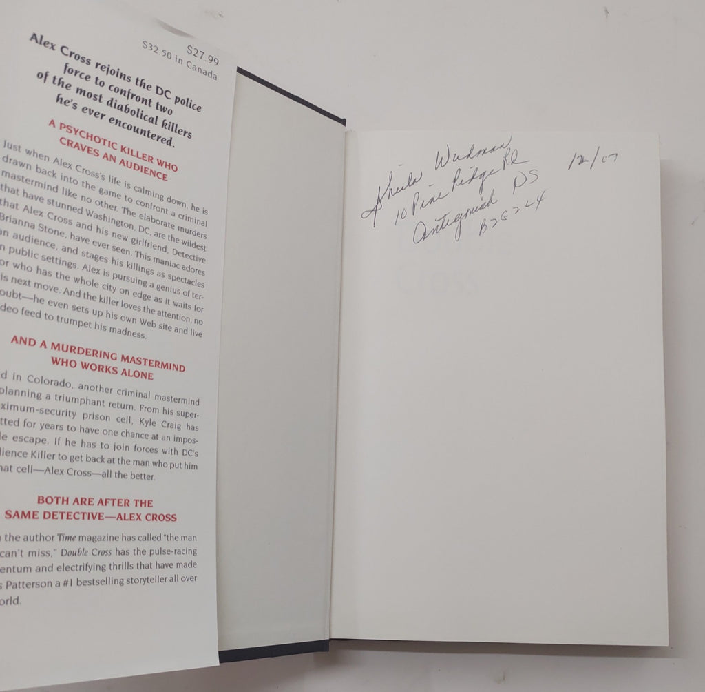 James Patterson Double Cross (Alex Cross Book 13) 2007 Hardcover Thriller