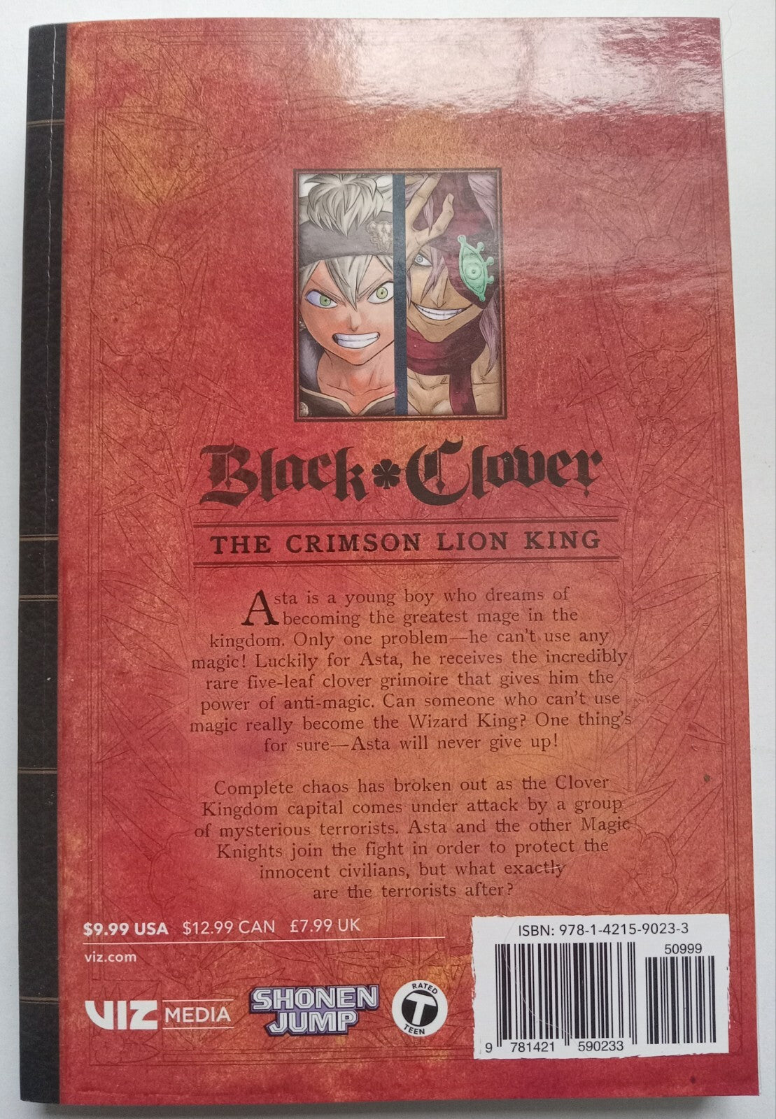 Black Clover Vol. 4: Crimson Lion King Manga Comic Book by Yūki Tabata (VG+)