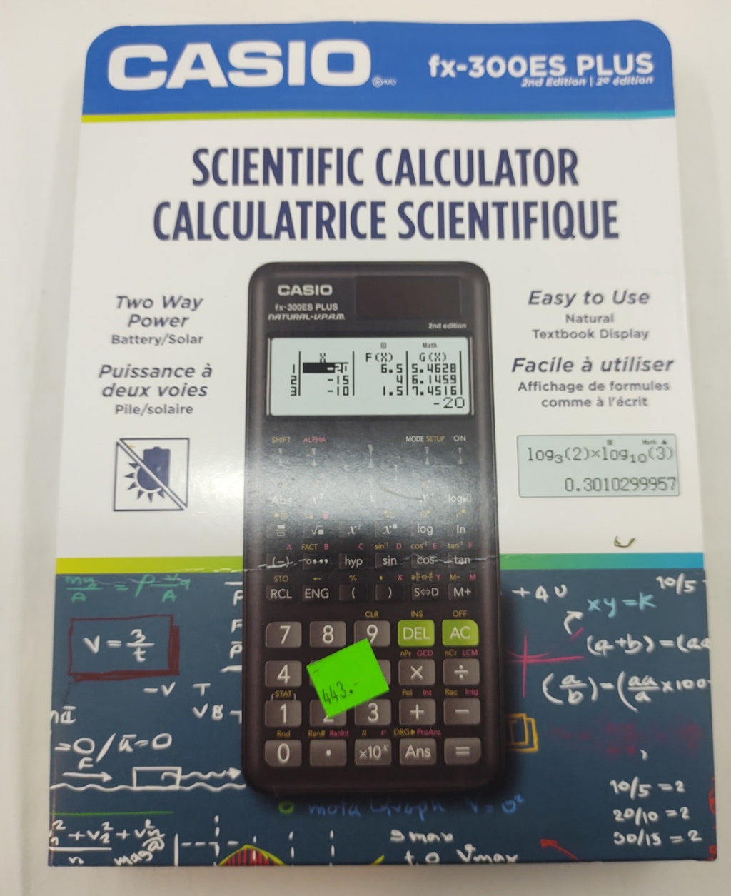 Casio FX-300ES Plus 2nd Edition Scientific Calculator School Math Tool