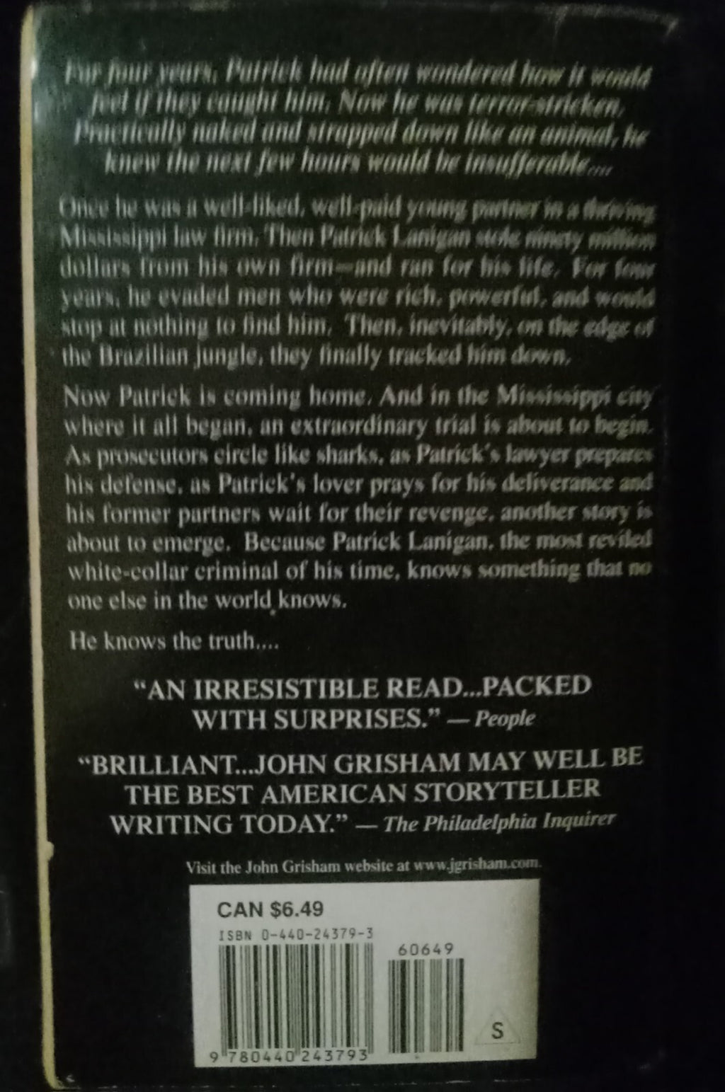 The Partner by John Grisham – 1997 PB Legal Thriller Novel VG+