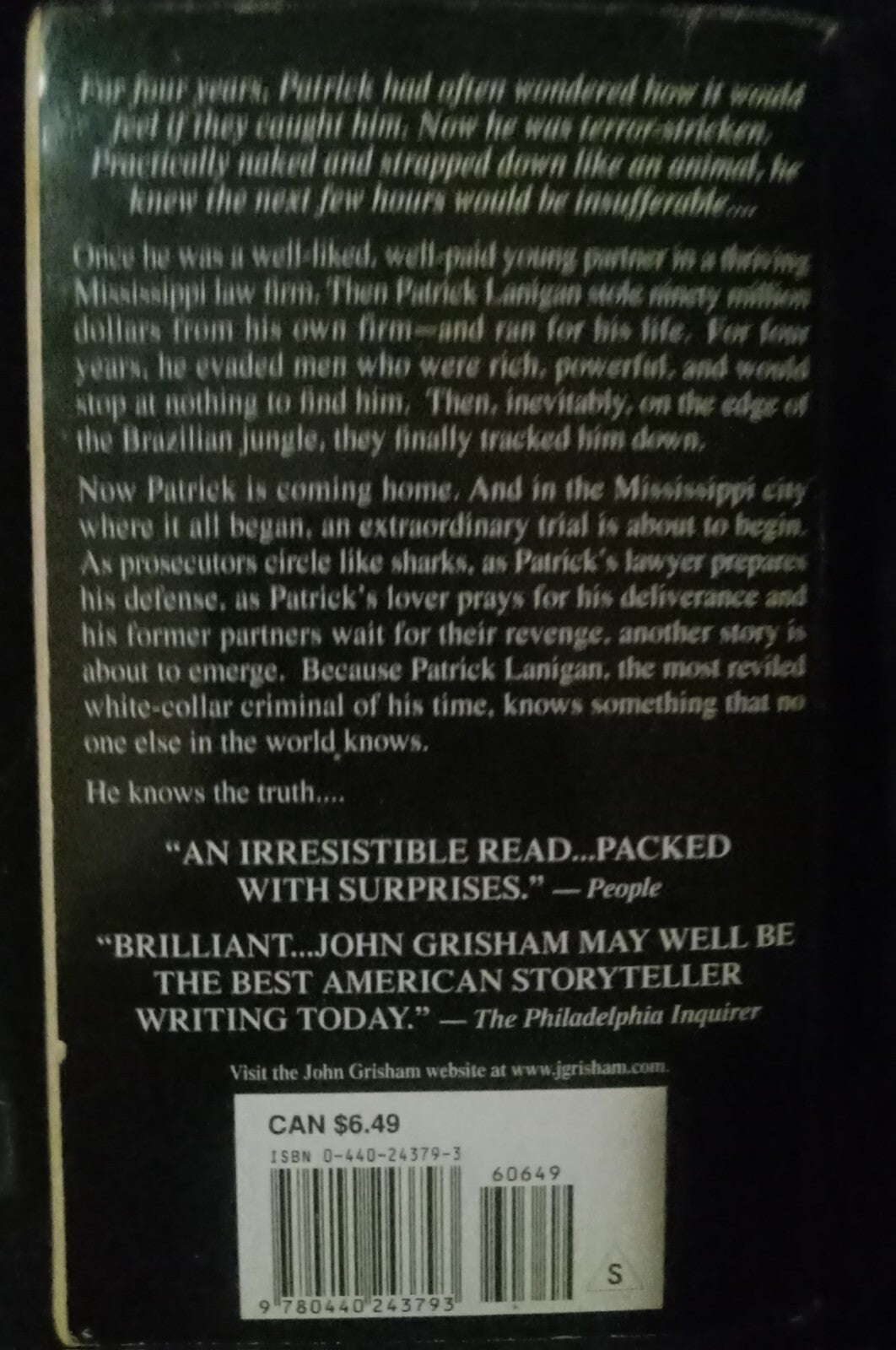 The Partner by John Grisham – 1997 PB Legal Thriller Novel VG+
