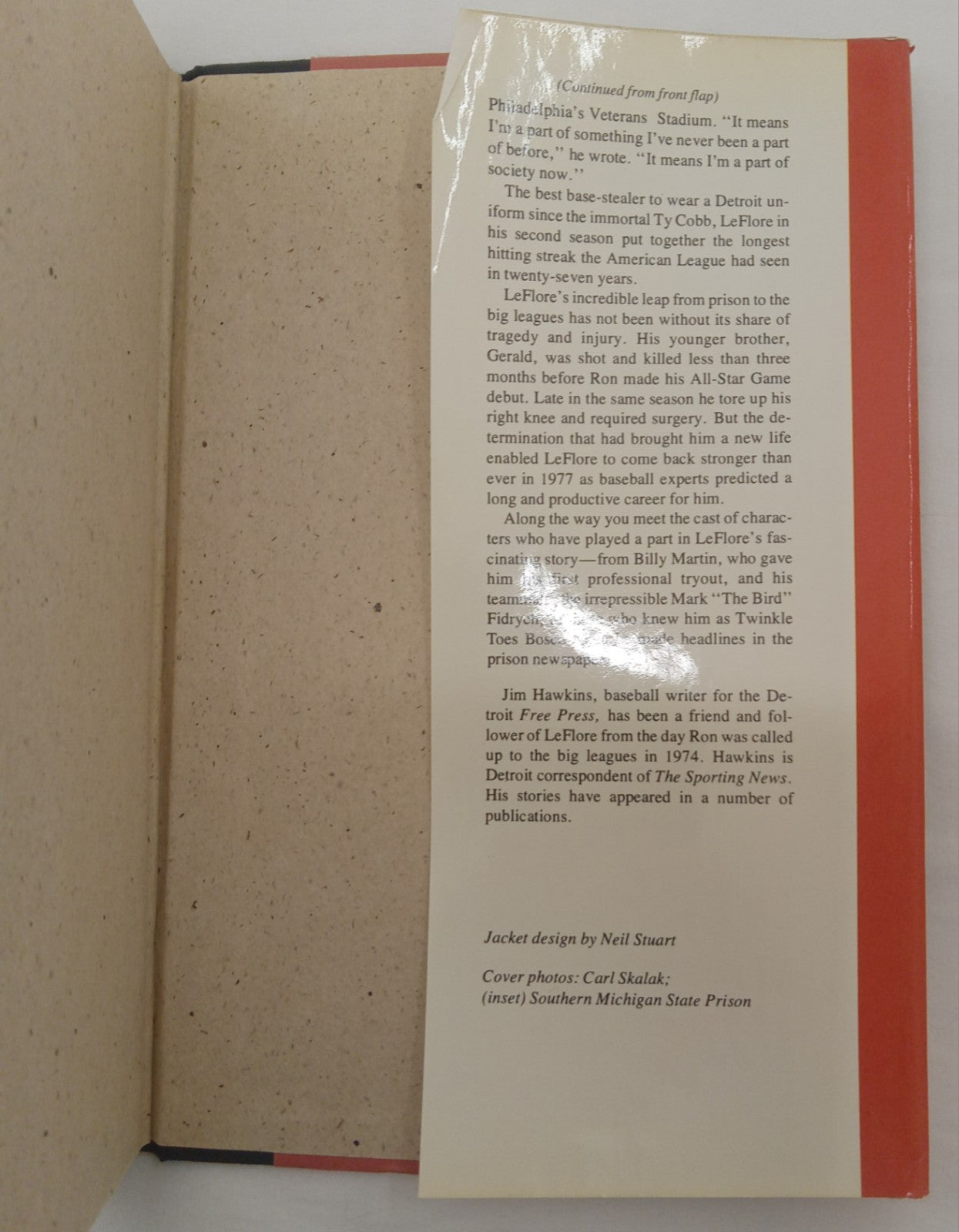 From Prison to the Big Leagues Ron LeFlore 1st Ed Sports Memoir Hardcover Book