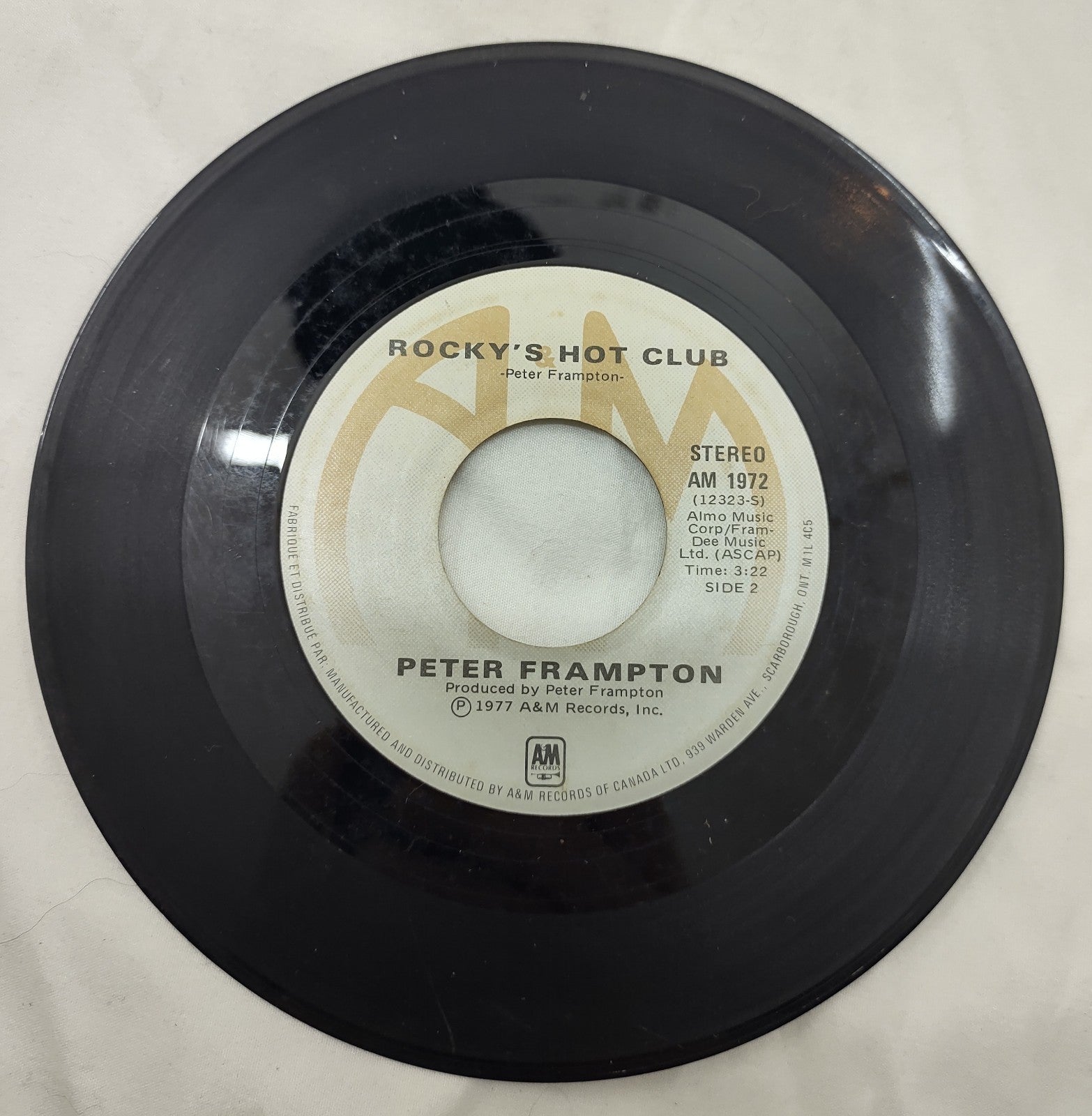 Peter Frampton – Signed Sealed Delivered 7” A&M AM-1972 Canada