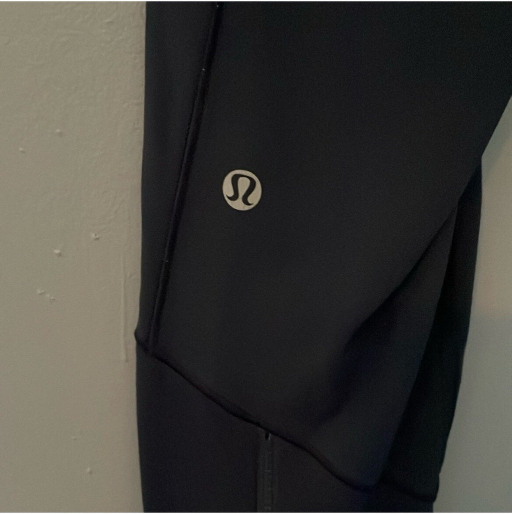 Lululemon Blue Leggings Zipper Detail Women's Size 6 Yoga Fitness Pants