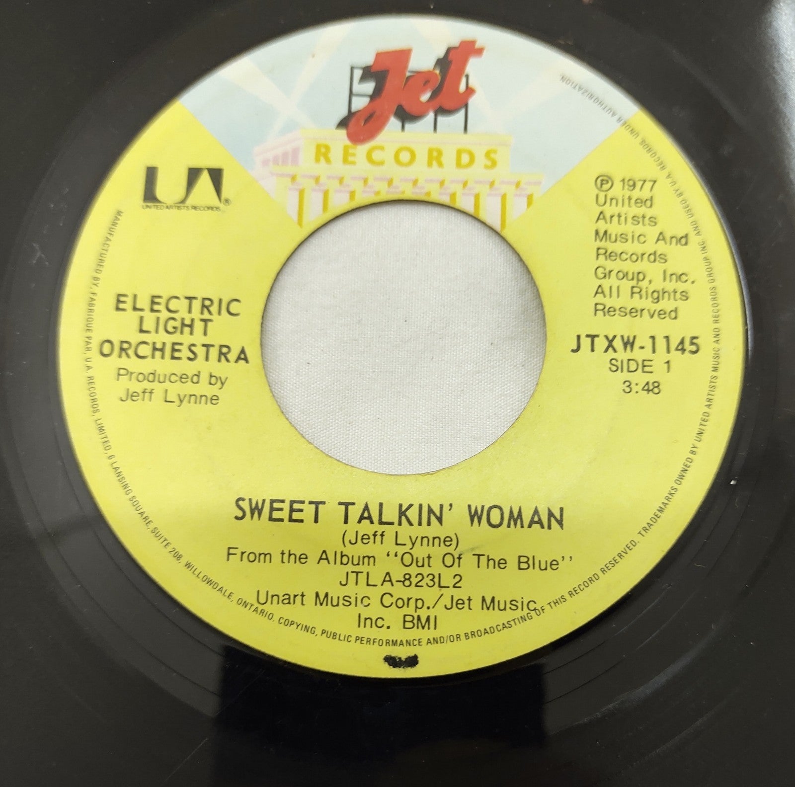 Electric Light Orchestra – Fire On High 7” Jet JTXW-1145 Canada 1975 ELO