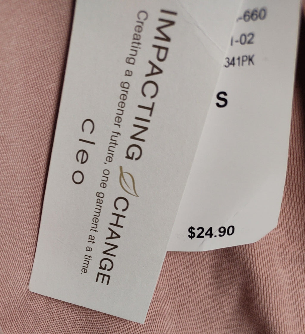 Cleo Baby Pink Lace Trim Cami Tank Top NWT Size S Cotton Soft Feminine