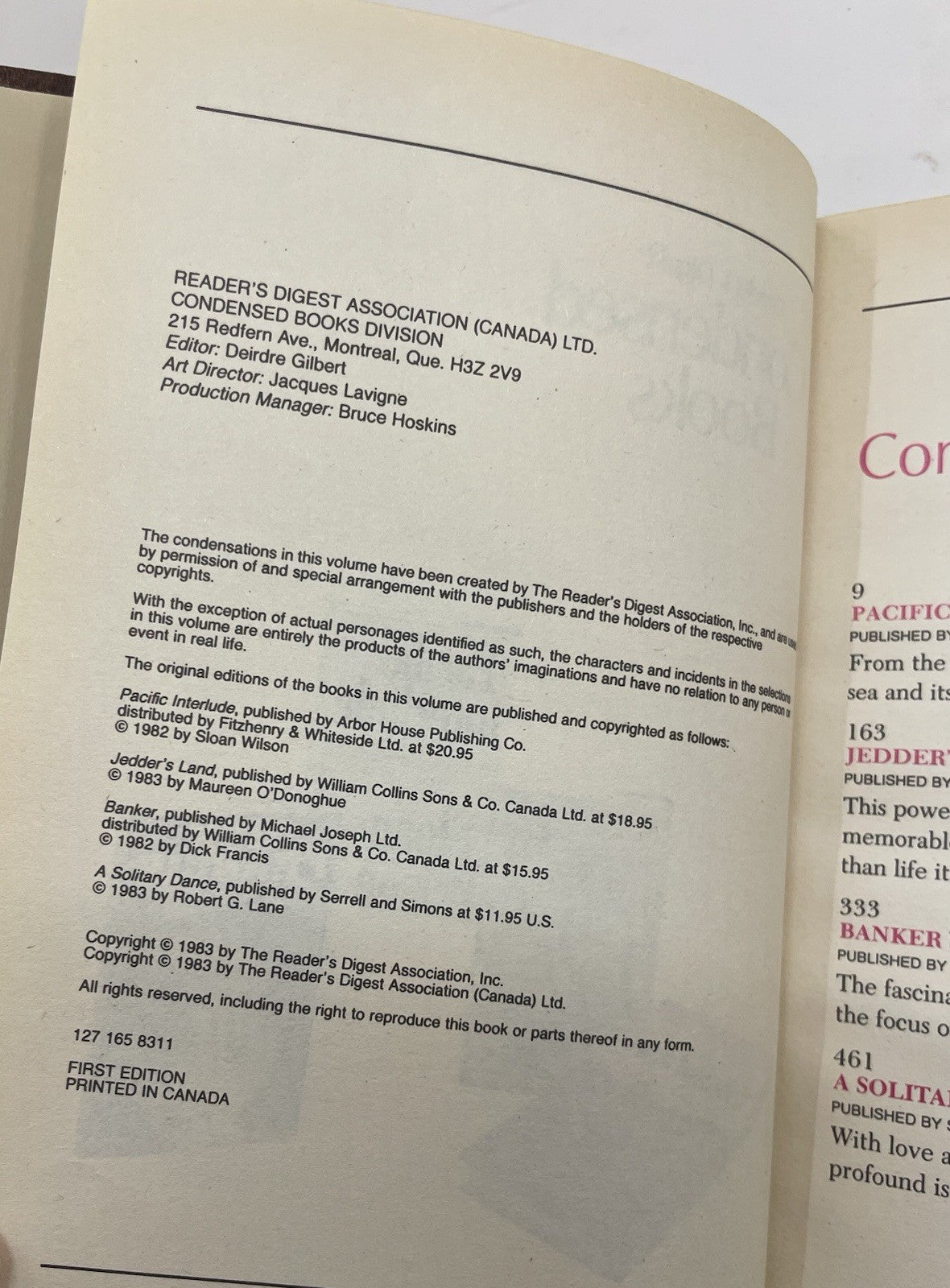 1983 Reader's Digest Condensed 1st Ed HC Leather Gilt Vtg NM Anthology