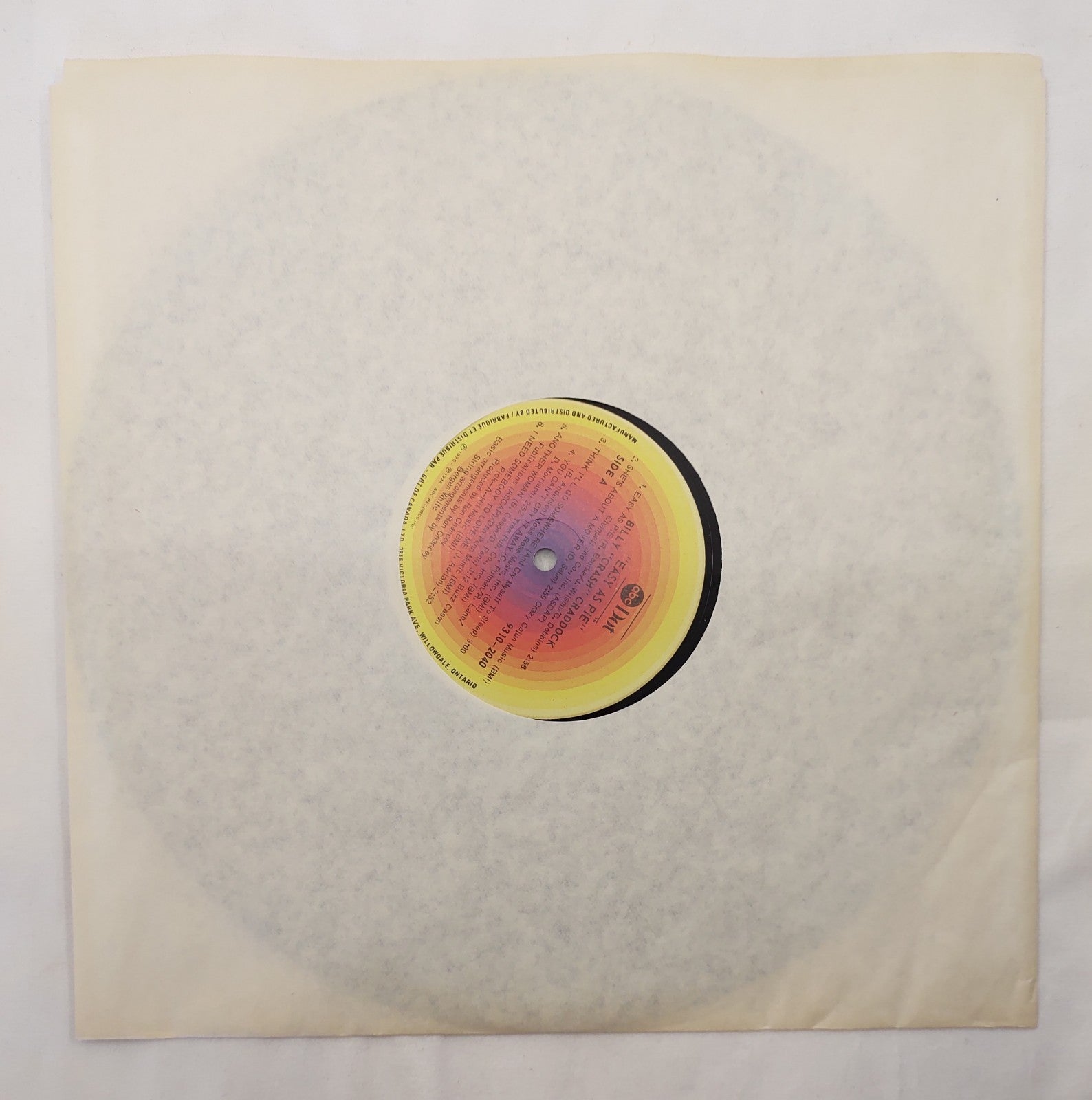 Billy “Crash” Craddock - Easy As Pie LP ABC Dot 9310-2040 Canada 1976