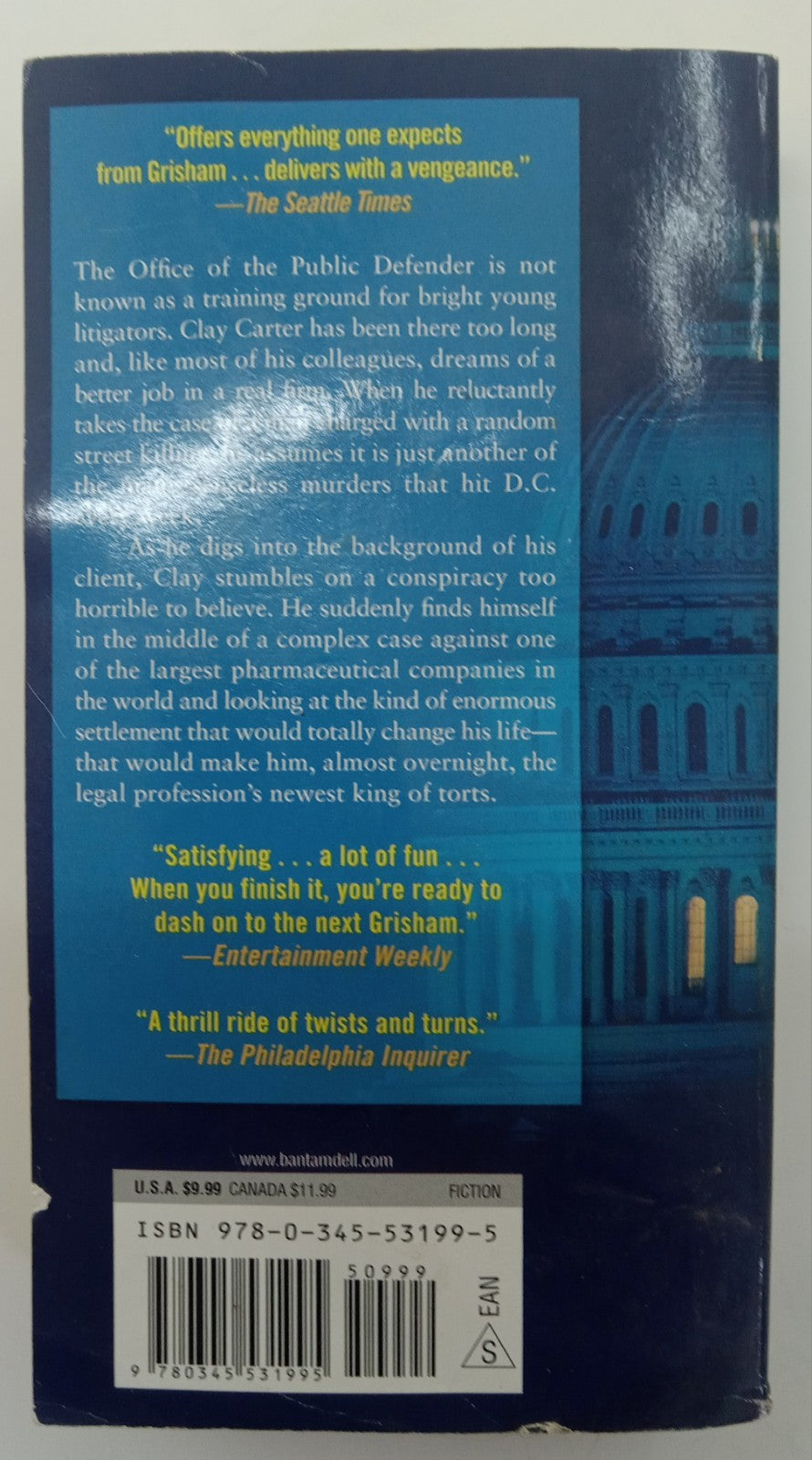 The King of Torts John Grisham Legal Thriller Courtroom Fiction Book