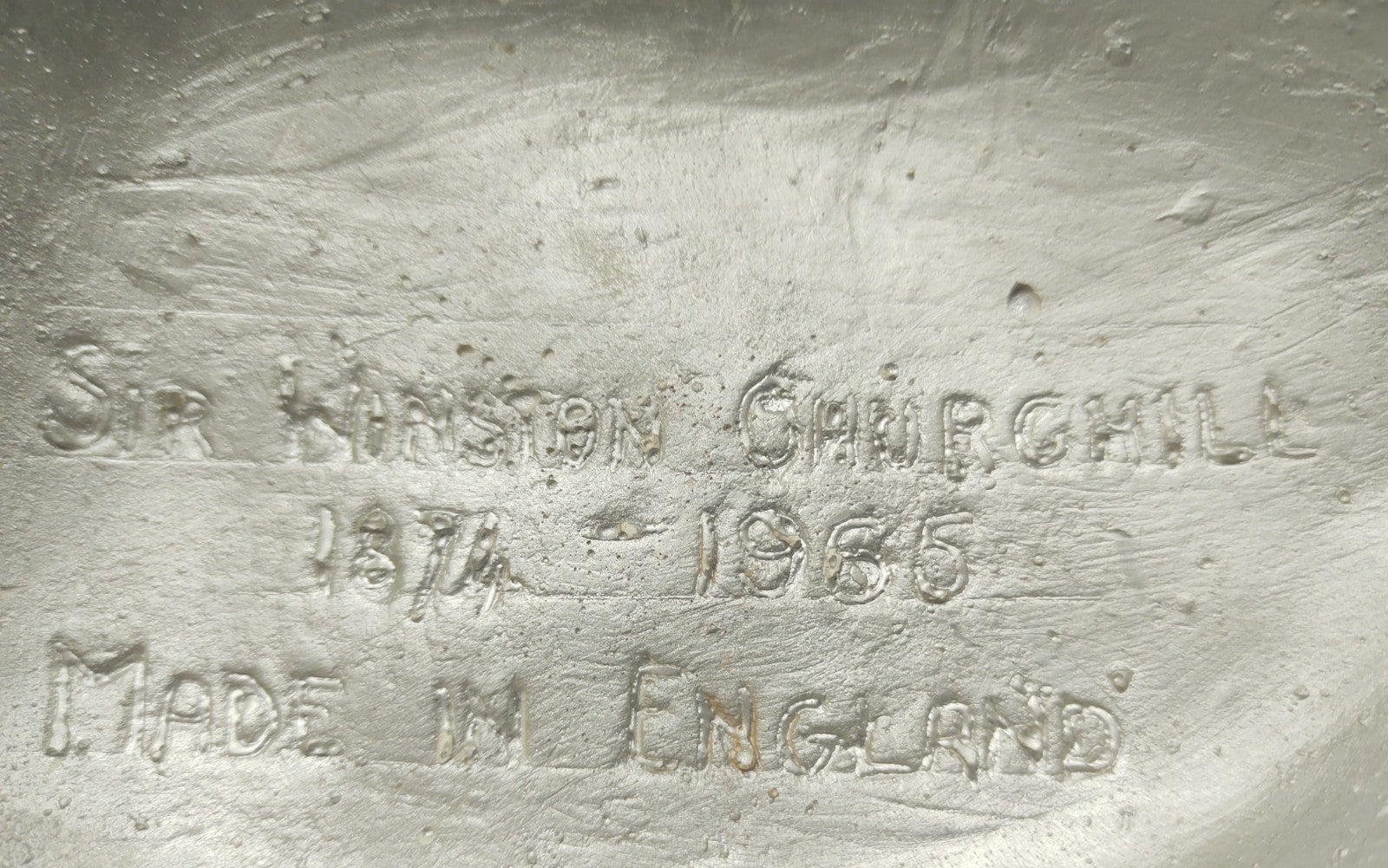 Vintage Winston Churchill Chalkware Wall Plaque Bust Hand Painted