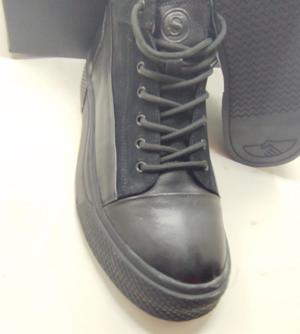 Snover AL6-13 Men's Black Leather Ankle Boots Premium Dress Footwear