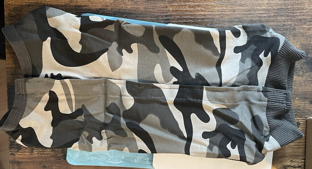 Camo Dog Snap Shirt Size XS – Lightweight Military-Print Pet Apparel Outfit