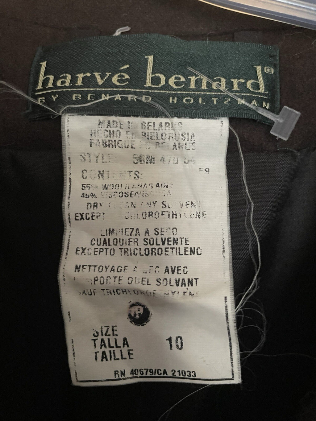 Harve Bénard Brown Wool Winter Peacoat Women's Size Medium Classic Coat