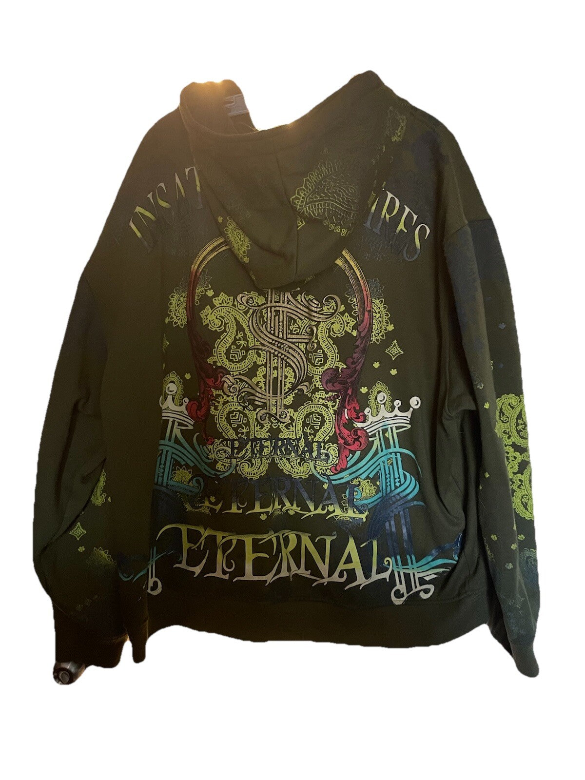 Rawblue Vintage Y2K Insatiable Desires Dark Green Japanese Anime Punk Sweater