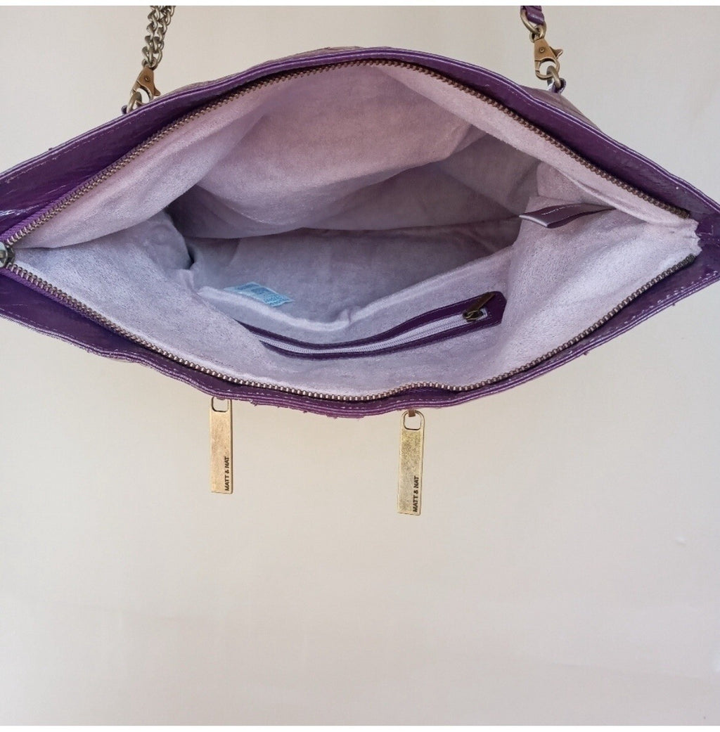 Matt & Nat Purple Fold Over Clutch Purse – Vegan Leather Handbag VG