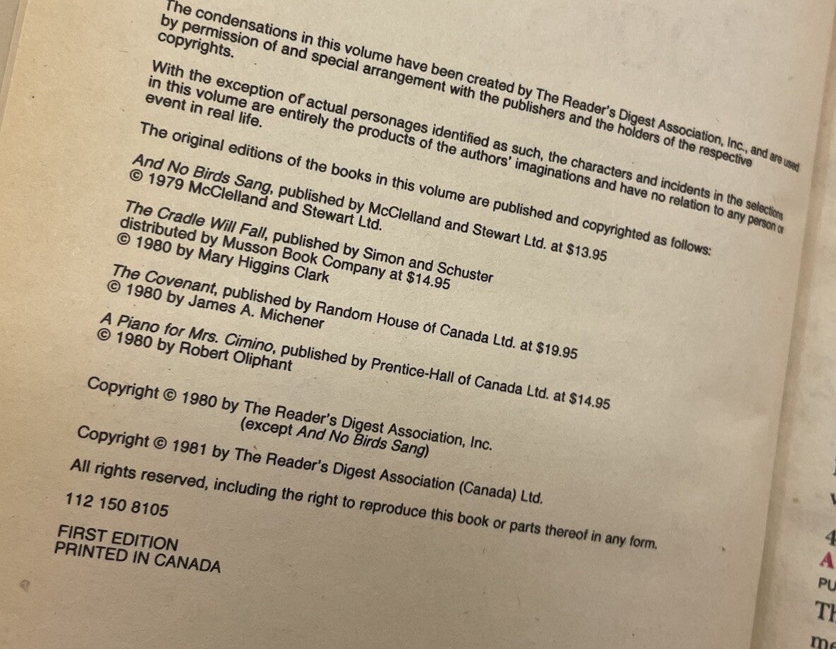 Reader’s Digest Condensed Books 150th Ed 1981 Leather Bound w/ Gilt Edges - NM