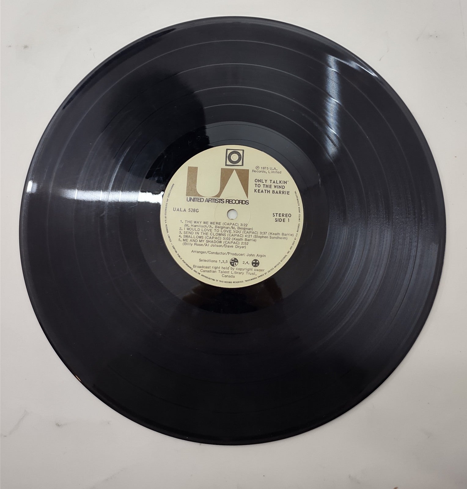 Keath Barrie – Only Talkin’ to the Wind (1975) Vinyl LP United Artists Folk