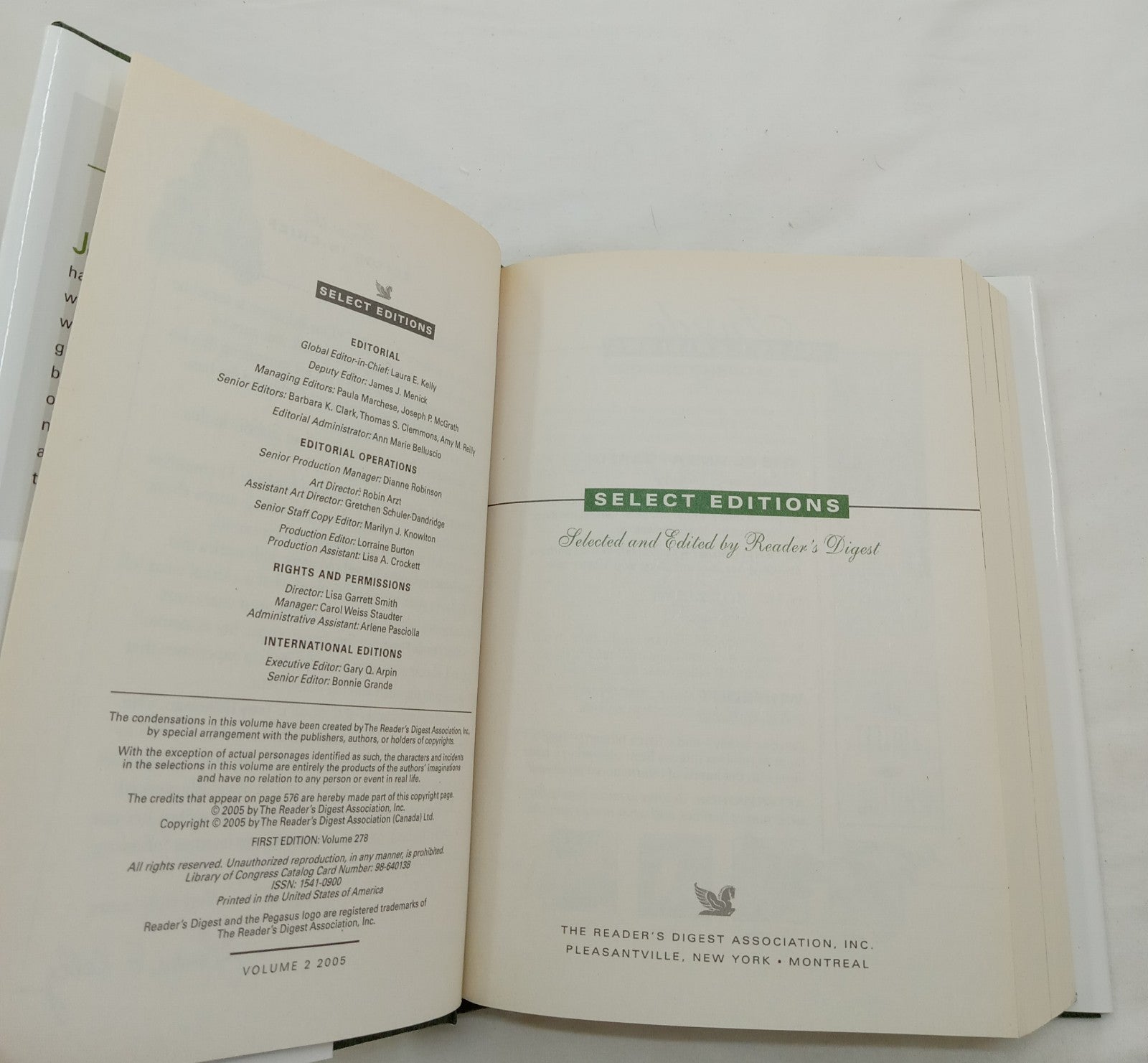 Reader's Digest Condensed Books Vol 2 2005 HC 1st Ed w/ Dust Jacket